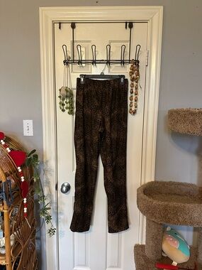 Notations Brown Leopard-Print Pants